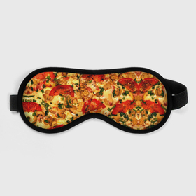 Маска для сна 3D с принтом Пицца с грибами в Белгороде, внешний слой — 100% полиэфир, внутренний слой — 100% хлопок, между ними — поролон |  | baked | cheese | food | herbs | italian | mushrooms | onions | pizza | tomatoes | грибы | еда | запечённые | зелень | итальянская | лук | пицца | помидоры | сыр