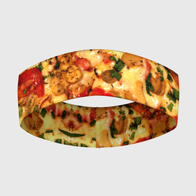Повязка на голову 3D с принтом Пицца с грибами ,  |  | baked | cheese | food | herbs | italian | mushrooms | onions | pizza | tomatoes | грибы | еда | запечённые | зелень | итальянская | лук | пицца | помидоры | сыр