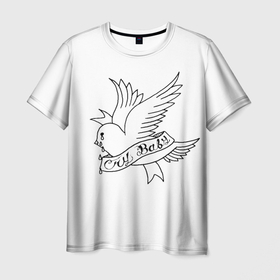 Мужская футболка 3D с принтом Плакса Лил Пип в Екатеринбурге, 100% полиэфир | прямой крой, круглый вырез горловины, длина до линии бедер | gbc | lil peep | лил пип | музыкант | репер