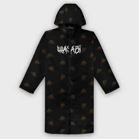 Дождевик унисекс 3D с принтом Wasabi Gothic в Петрозаводске,  |  | black | blackletter | core | gothic | japan | lettering | metal | wasabi | white | белое | васаби | готика | готические надписи | леттеринг | леттеринг надписи | модно | роллы | современные | суши | узоры | черное | япония