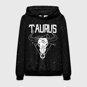 Мужская толстовка 3D с принтом Dark Taurus в Новосибирске, 100% полиэстер | двухслойный капюшон со шнурком для регулировки, мягкие манжеты на рукавах и по низу толстовки, спереди карман-кенгуру с мягким внутренним слоем. | Тематика изображения на принте: taurus | zodiac | астрология | гороскоп | гороскопы | зз | знаки зодиака | зодиак | телец