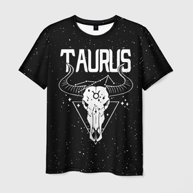 Мужская футболка 3D с принтом Dark Taurus в Тюмени, 100% полиэфир | прямой крой, круглый вырез горловины, длина до линии бедер | Тематика изображения на принте: taurus | zodiac | астрология | гороскоп | гороскопы | зз | знаки зодиака | зодиак | телец