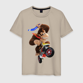 Мужская футболка хлопок с принтом DK Ride в Курске, 100% хлопок | прямой крой, круглый вырез горловины, длина до линии бедер, слегка спущенное плечо. | diddy | dk | donkey | kong | nintendo | scooter | дк | донкей | конг | скутер