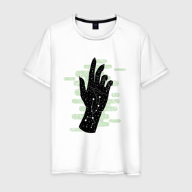 Мужская футболка хлопок с принтом Astrological Hand Taurus в Новосибирске, 100% хлопок | прямой крой, круглый вырез горловины, длина до линии бедер, слегка спущенное плечо. | taurus | zodiac | астрология | гороскоп | гороскопы | зз | знаки зодиака | зодиак | телец