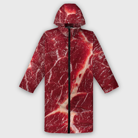 Дождевик унисекс 3D с принтом Мясо на Хэллоуин в городе Новоалтайск,  |  | cut | fabrics | fat | fibers | food | happy halloween | holiday | marble | meat | structure | veins | волокна | еда | жир | мраморное | мясо | праздник | прожилки | разрез | сало | структура | ткани | хэллоуин