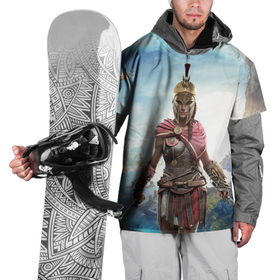 Накидка на куртку 3D с принтом Воинственная Кассандра в Тюмени, 100% полиэстер |  | game | games | odyssey | асасин | ассасин | ассасин крид | ассассины | игра | игры