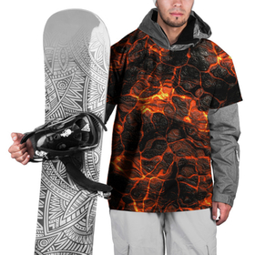 Накидка на куртку 3D с принтом Горящая лава в Санкт-Петербурге, 100% полиэстер |  | burning | fire | flowing | lava | plasma | streaks | texture | waves | волны | горящая | лава | огонь | плазма | разводы | текстура | течет
