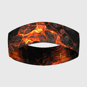 Повязка на голову 3D с принтом Горящая лава в Новосибирске,  |  | burning | fire | flowing | lava | plasma | streaks | texture | waves | волны | горящая | лава | огонь | плазма | разводы | текстура | течет