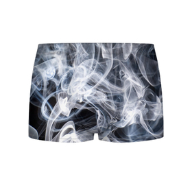 Мужские трусы 3D с принтом Графика дыма в Белгороде, 50% хлопок, 50% полиэстер | классическая посадка, на поясе мягкая тканевая резинка | art | black and white | graphics | lines | puffs of smoke | smoke | waves | волны | графика | дым | искусство | клубы дыма | линии | чернобелая