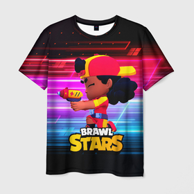 Мужская футболка 3D с принтом Brawl Stars   Мэг в Санкт-Петербурге, 100% полиэфир | прямой крой, круглый вырез горловины, длина до линии бедер | brawl | brawl stars | brawlstars | mec | meg | бравл | бравлстарс | мег | мек | мэг | мэк