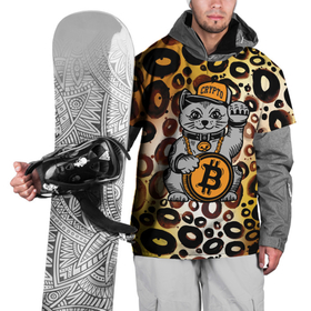 Накидка на куртку 3D с принтом BitCoin кот в Курске, 100% полиэстер |  | bitcoin | btc | альткоин | альты | биткоин | биток | бтс | бтц | крипта | криптовалюта