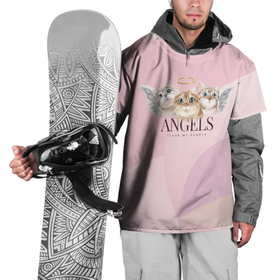 Накидка на куртку 3D с принтом Кошечки   ангелы в Курске, 100% полиэстер |  | angels | ангел | ангелы | кот | котенок | котик | кошка | милая