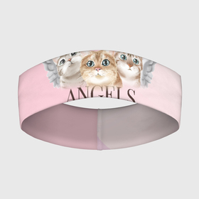Повязка на голову 3D с принтом Кошечки   ангелы в Екатеринбурге,  |  | Тематика изображения на принте: angels | ангел | ангелы | кот | котенок | котик | кошка | милая