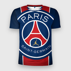 Мужская футболка 3D Slim с принтом Paris Saint Germain [PSG] в Белгороде, 100% полиэстер с улучшенными характеристиками | приталенный силуэт, круглая горловина, широкие плечи, сужается к линии бедра | fc | paris saintgermain psg | psg | psgfc | париж | псж | футбол | футбольный клуб