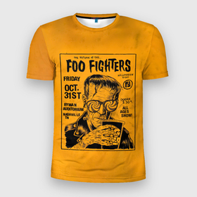 Мужская футболка 3D Slim с принтом THE RETURN OF THE... FOO FIGHTERS в Новосибирске, 100% полиэстер с улучшенными характеристиками | приталенный силуэт, круглая горловина, широкие плечи, сужается к линии бедра | ff | foo fighters | альтернативный | группа | дэйв грол | крис шифлетт | метал | музыка | надпись | нэйт мендел | постгранж | пэт смир | рок | тейлор хокинс | фу файтерс | фф | хард | хардрок