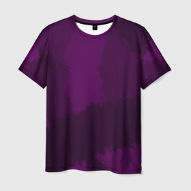 Мужская футболка 3D с принтом Рисованные линии в Екатеринбурге, 100% полиэфир | прямой крой, круглый вырез горловины, длина до линии бедер | abstraction | color | purple | абстракция | фиолетовый | цвет