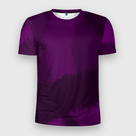 Мужская футболка 3D Slim с принтом Рисованные линии в Санкт-Петербурге, 100% полиэстер с улучшенными характеристиками | приталенный силуэт, круглая горловина, широкие плечи, сужается к линии бедра | abstraction | color | purple | абстракция | фиолетовый | цвет