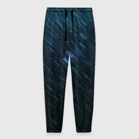 Мужские брюки 3D с принтом Sky line в Белгороде, 100% полиэстер | манжеты по низу, эластичный пояс регулируется шнурком, по бокам два кармана без застежек, внутренняя часть кармана из мелкой сетки | выдержка | звезды | космос | небо | штрихи