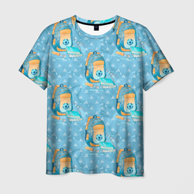 Мужская футболка 3D с принтом Школьник   футболист в Новосибирске, 100% полиэфир | прямой крой, круглый вырез горловины, длина до линии бедер | 1 сентября | спорт | футбол | футболист | школа | школьник
