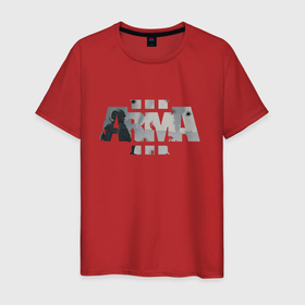 Мужская футболка хлопок с принтом _ARMA_III в Курске, 100% хлопок | прямой крой, круглый вырез горловины, длина до линии бедер, слегка спущенное плечо. | arma 3 milsim | арма 3 | война | дым войны | игра арма 3 | снайпер арма