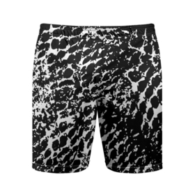Мужские шорты спортивные с принтом Хаос белого на черном ,  |  | абстракция | краска | мазки | паутина | принт | пятна | разводы | раскраска | рисунок | сетка | текстура | узор | хаотичный | чб | черно белое