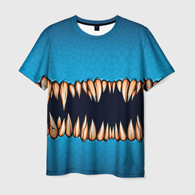 Мужская футболка 3D с принтом Зубастая коллекция в Петрозаводске, 100% полиэфир | прямой крой, круглый вырез горловины, длина до линии бедер | beast | monster | бист | звери | зверь | зубы | клык | клыки | монстр | пасть | рот | страшный | улыбка | чудовище