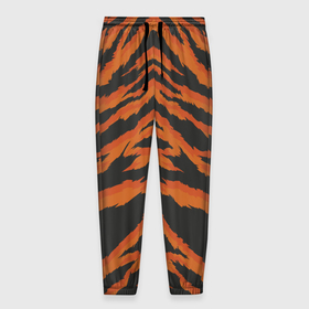 Мужские брюки 3D с принтом Шкура тигра оранжевая в Санкт-Петербурге, 100% полиэстер | манжеты по низу, эластичный пояс регулируется шнурком, по бокам два кармана без застежек, внутренняя часть кармана из мелкой сетки | tiger | tiger fur | tiger hide | tiger texture | текстура тигра | тигр | тигровая