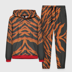 Мужской костюм 3D (с толстовкой) с принтом Шкура тигра оранжевая в Кировске,  |  | tiger | tiger fur | tiger hide | tiger texture | текстура тигра | тигр | тигровая