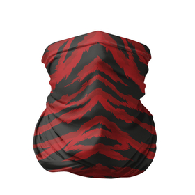 Бандана-труба 3D с принтом Красная шкура тигра в Санкт-Петербурге, 100% полиэстер, ткань с особыми свойствами — Activecool | плотность 150‒180 г/м2; хорошо тянется, но сохраняет форму | Тематика изображения на принте: tiger | tiger fur | tiger hide | tiger texture | текстура тигра | тигр | тигровая