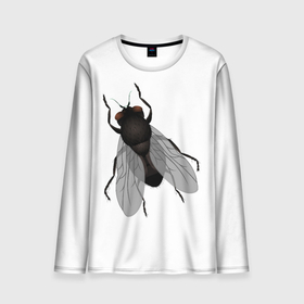 Мужской лонгслив 3D с принтом Большая муха в Тюмени, 100% полиэстер | длинные рукава, круглый вырез горловины, полуприлегающий силуэт | большая | муха | насекомое | огромная | цеце