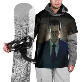Накидка на куртку 3D с принтом Gman в Тюмени, 100% полиэстер |  | Тематика изображения на принте: alyx | g man | gman | half life | lambda | алекс | джимэн | лямбда | хелф лайф