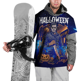 Накидка на куртку 3D с принтом Убийца Майкл Майерс , 100% полиэстер |  | Тематика изображения на принте: hallowen | ночь | праздник | убиqца | хэллоуин