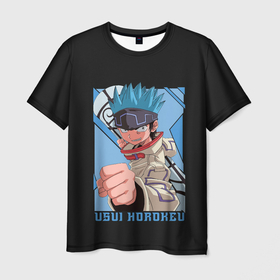 Мужская футболка 3D с принтом Хорокеу в Тюмени, 100% полиэфир | прямой крой, круглый вырез горловины, длина до линии бедер | Тематика изображения на принте: anime | horokeu usui | shaman king | аниме | анимэ | хорокэу усуи | шаман кинг