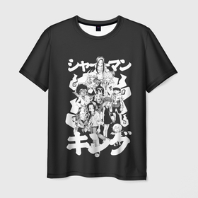 Мужская футболка 3D с принтом Братство шаманов в Курске, 100% полиэфир | прямой крой, круглый вырез горловины, длина до линии бедер | anime | shaman king | аниме | анимэ | анна асакура | йо асакура | хао асакура | шаман кинг