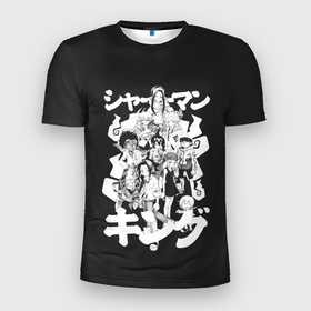 Мужская футболка 3D Slim с принтом Братство шаманов в Новосибирске, 100% полиэстер с улучшенными характеристиками | приталенный силуэт, круглая горловина, широкие плечи, сужается к линии бедра | Тематика изображения на принте: anime | shaman king | аниме | анимэ | анна асакура | йо асакура | хао асакура | шаман кинг