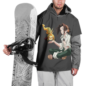 Накидка на куртку 3D с принтом Веслый Йо в Курске, 100% полиэстер |  | anime | shaman king | аниме | анимэ | йо асакура | хао асакура | шаман кинг