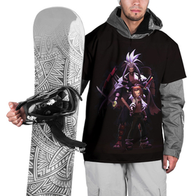Накидка на куртку 3D с принтом Йо Король Шаманов в Курске, 100% полиэстер |  | Тематика изображения на принте: anime | shaman king | аниме | анимэ | йо асакура | шаман кинг