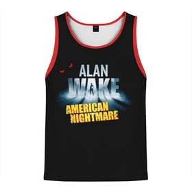 Мужская майка 3D с принтом Alan Wake триллер в городе Новоалтайск, 100% полиэстер | круглая горловина, приталенный силуэт, длина до линии бедра. Пройма и горловина окантованы тонкой бейкой | alan wake | брайтфоллс | компьютерная игра | тёмная сущьность | триллер | экшен