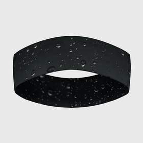 Повязка на голову 3D с принтом Ночной дождь в Курске,  |  | Тематика изображения на принте: без надписей | дождь | капли | ночь | стекло | темный | черный