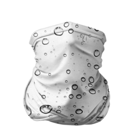 Бандана-труба 3D с принтом Утренний дождь в Белгороде, 100% полиэстер, ткань с особыми свойствами — Activecool | плотность 150‒180 г/м2; хорошо тянется, но сохраняет форму | Тематика изображения на принте: без надписей | белый | вода | дождь | капли | светлый | стекло