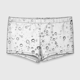 Мужские купальные плавки 3D с принтом Утренний дождь , Полиэстер 85%, Спандекс 15% |  | без надписей | белый | вода | дождь | капли | светлый | стекло