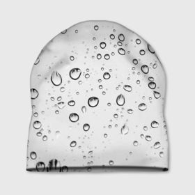 Шапка 3D с принтом Утренний дождь в Санкт-Петербурге, 100% полиэстер | универсальный размер, печать по всей поверхности изделия | без надписей | белый | вода | дождь | капли | светлый | стекло