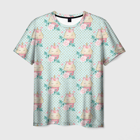 Мужская футболка 3D с принтом Милые Единороги   девочки , 100% полиэфир | прямой крой, круглый вырез горловины, длина до линии бедер | единорог | единорог девочка | единороги | милый | пони