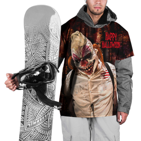 Накидка на куртку 3D с принтом Самый страшный клоун в Кировске, 100% полиэстер |  | clown | evil | fear | happy halloween | holiday | horror | look | red eyes | scary | взгляд | злой | клоун | красные глаза | праздник | страшный | ужас | хэллоуин