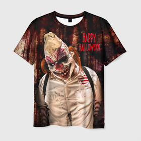 Мужская футболка 3D с принтом Самый страшный клоун в Курске, 100% полиэфир | прямой крой, круглый вырез горловины, длина до линии бедер | clown | evil | fear | happy halloween | holiday | horror | look | red eyes | scary | взгляд | злой | клоун | красные глаза | праздник | страшный | ужас | хэллоуин