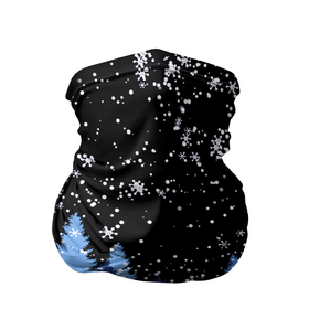 Бандана-труба 3D с принтом Снежная ночь в зимнем лесу в Белгороде, 100% полиэстер, ткань с особыми свойствами — Activecool | плотность 150‒180 г/м2; хорошо тянется, но сохраняет форму | christmas | christmas tree | happy new year | merry christmas | new year | snow | snowflakes | tree | белый снег | декабрь | ёлка | елки | зима | зима близко | зимний орнамент | зимний узор | лес | моро | новый год | пейзаж | подарок | природа
