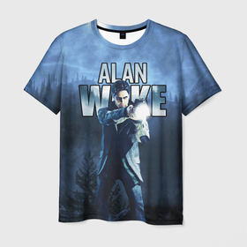 Мужская футболка 3D с принтом Alan Wake   Алан Уэйк в Белгороде, 100% полиэфир | прямой крой, круглый вырез горловины, длина до линии бедер | alan wake | алан уэйк | алан уэйк игра | алан уэйк ремастер | триллер | хоррор игры | экшн триллер