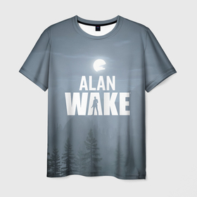 Мужская футболка 3D с принтом Алан Уэйк: Полнолуние в Тюмени, 100% полиэфир | прямой крой, круглый вырез горловины, длина до линии бедер | alan wake | алан уэйк | игра | экшен триллер