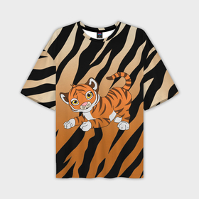 Мужская футболка OVERSIZE 3D с принтом Тигр 2022 | НОВЫЙ ГОД в Екатеринбурге,  |  | 2022 | tiger | новый год | праздник | тигр