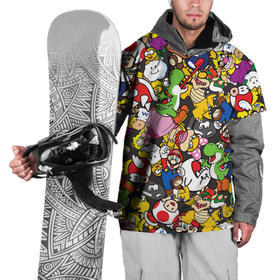 Накидка на куртку 3D с принтом Mario   ALL STARS в Курске, 100% полиэстер |  | bowser | bullet bill | goomba | koopa troopa | luigi | mario | princess peach | toad | yoshi | боузер | гриб | гумба | йоши | купа | луиджи | марио | пуля билл